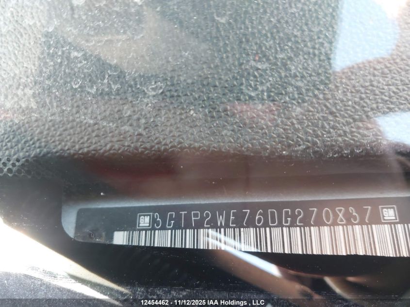 2013 GMC Sierra 1500 Slt VIN: 3GTP2WE76DG270837 Lot: 12454462X