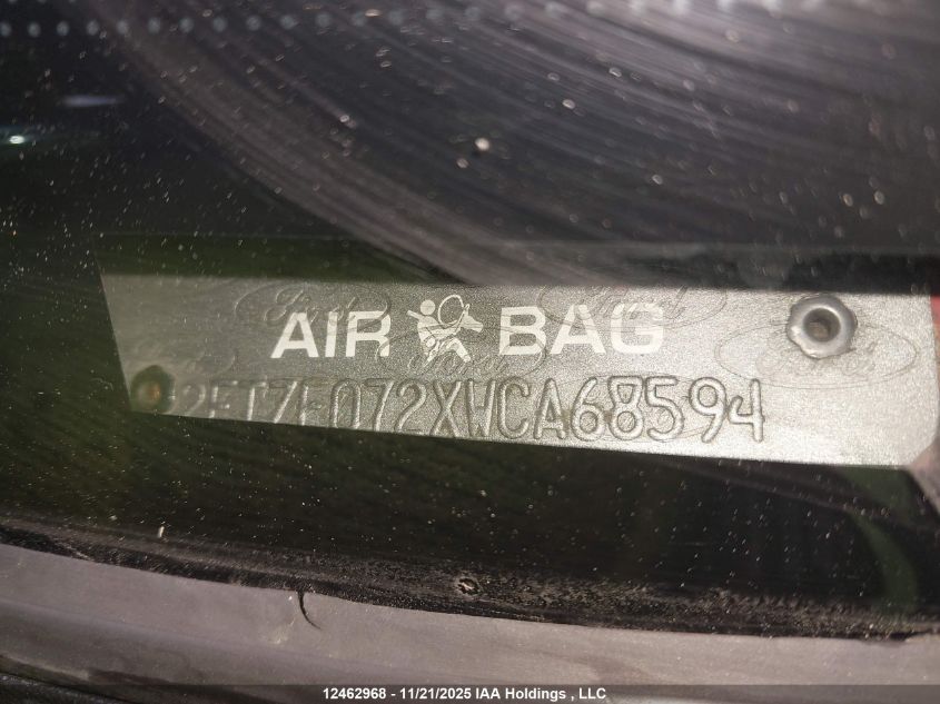 1998 Ford F-150 Lariat/Xl/Xlt VIN: 2FTZF072XWCA68594 Lot: 12462968X