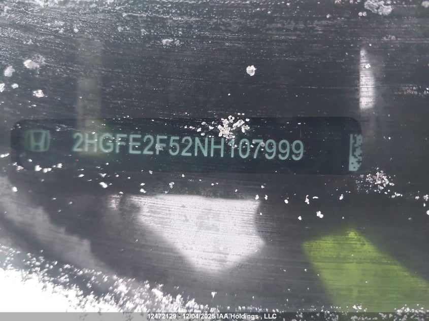 2HGFE2F52NH107999 2022 HONDA CIVIC photo no. 19