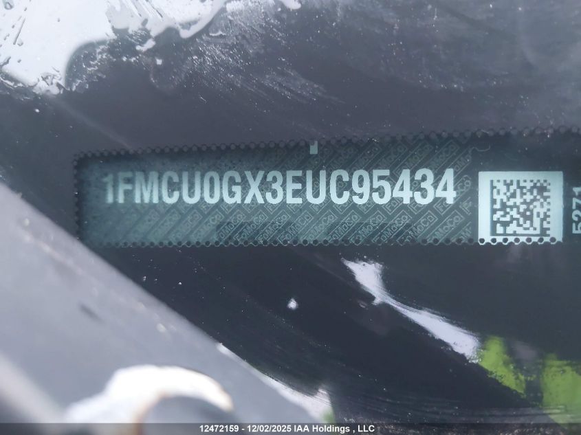 2014 Ford Escape Se VIN: 1FMCU0GX3EUC95434 Lot: 12472159