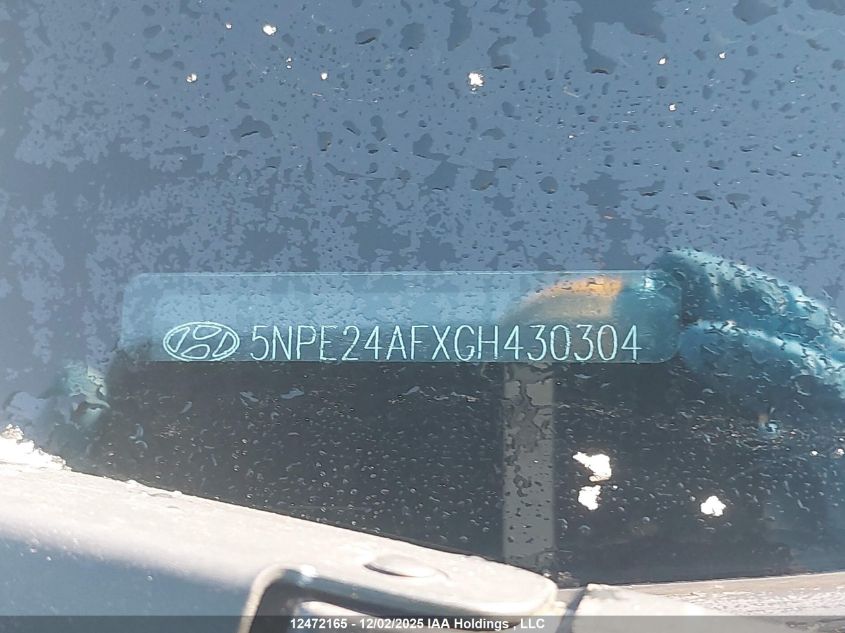 2016 Hyundai Sonata VIN: 5NPE24AFXGH430304 Lot: 12472165