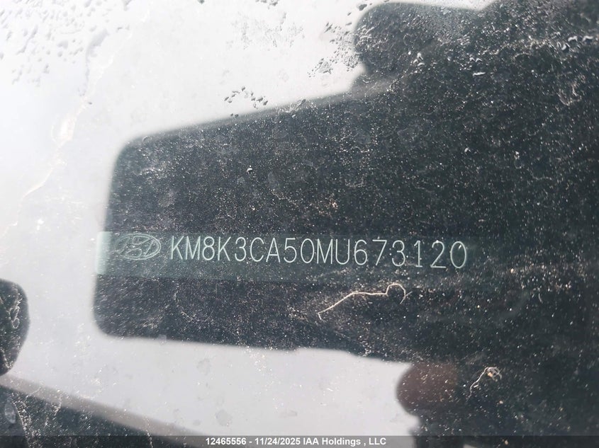 2021 Hyundai Kona Trend Awd With Two-Tone Roof VIN: KM8K3CA50MU673120 Lot: 12465556X