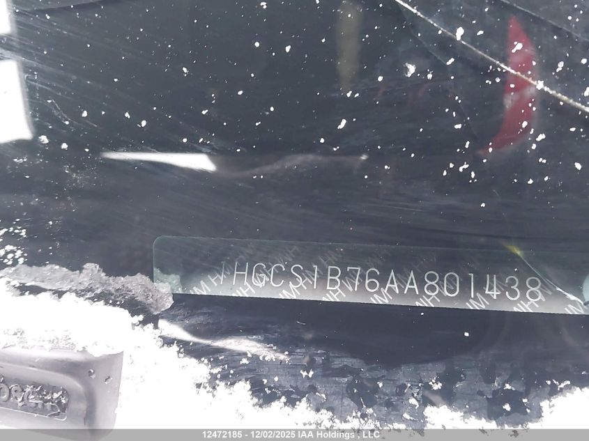 2010 Honda Accord Ex VIN: 1HGCS1B76AA801438 Lot: 12472185