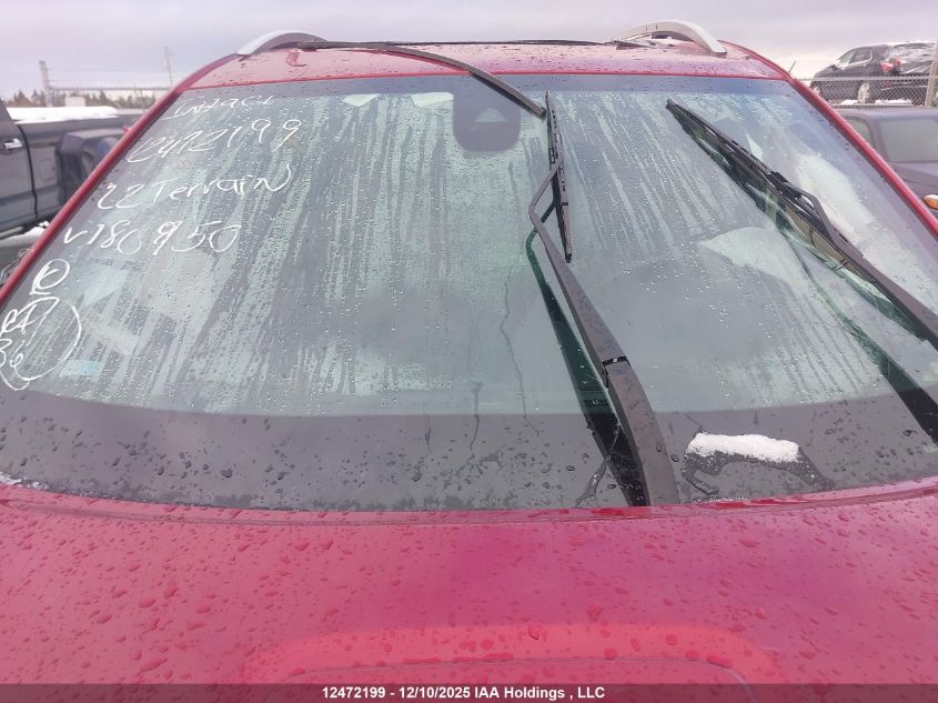 2022 GMC Terrain Slt VIN: 3GKALVEV0NL180950 Lot: 12472199