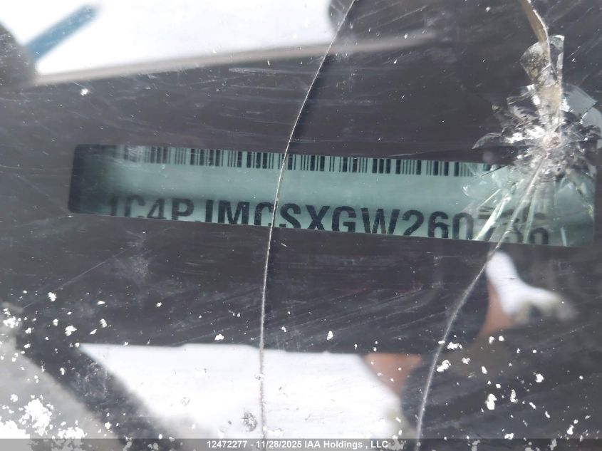 2016 Jeep Cherokee North VIN: 1C4PJMCSXGW260736 Lot: 12472277