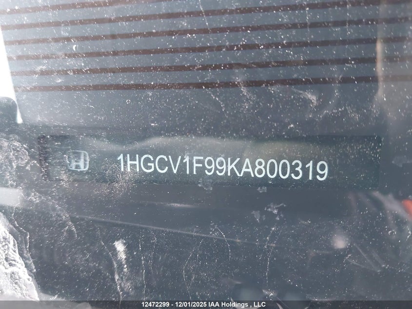 1HGCV1F99KA800319 2019 HONDA ACCORD photo no. 17