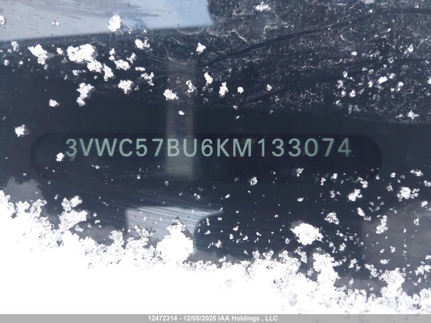2019 Volkswagen Jetta 1.4 Tsi Comfortline VIN: 3VWC57BU6KM133074 Lot: 12472314
