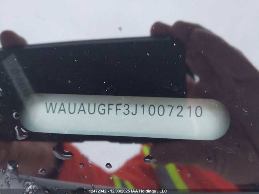 2018 Audi A3 2.0T Komfort VIN: WAUAUGFF3J1007210 Lot: 12472342