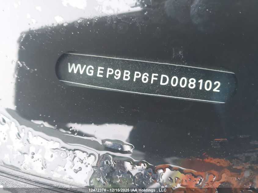 2015 Volkswagen Touareg 3.0 Tdi Comfortline/3.0 Tdi Execline/3.0 Tdi Highline/3.0 Tdi Sportline VIN: WVGEP9BP6FD008102 Lot: 12472378