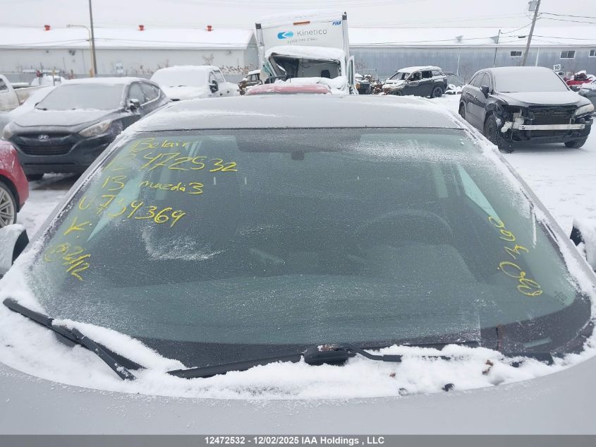 2013 Mazda Mazda3 VIN: JM1BL1UFXD1759369 Lot: 12472532