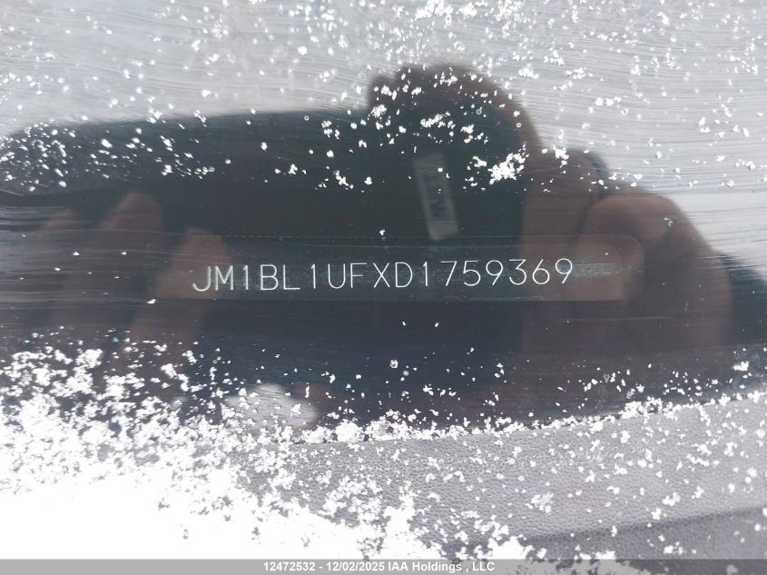 2013 Mazda Mazda3 VIN: JM1BL1UFXD1759369 Lot: 12472532