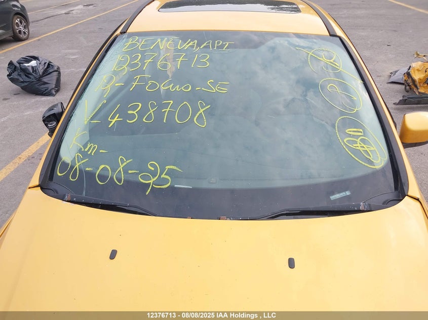 2012 Ford Focus Se VIN: 1FAHP3K28CL438708 Lot: 12376713X