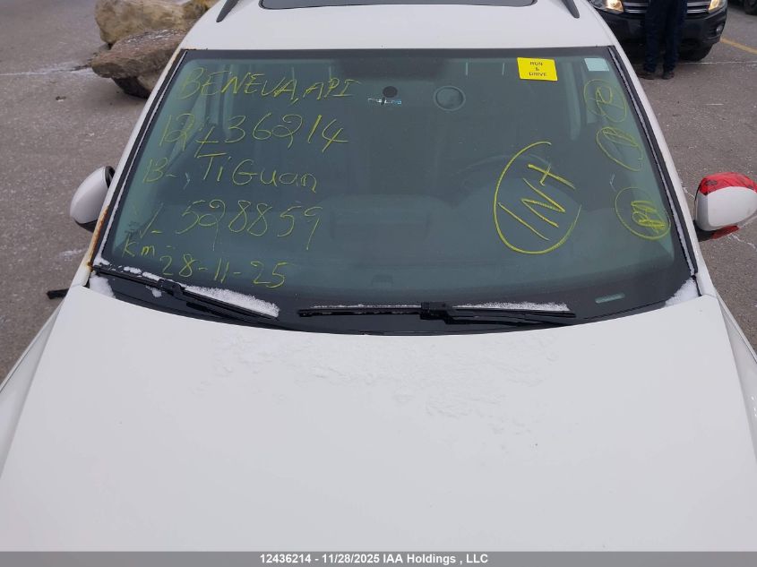 2013 Volkswagen Tiguan 2.0 Tsi Comfortline/2.0 Tsi Highline/2.0 Tsi Trendline VIN: WVGJV7AX6DW528859 Lot: 12436214X