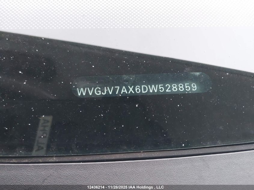 2013 Volkswagen Tiguan 2.0 Tsi Comfortline/2.0 Tsi Highline/2.0 Tsi Trendline VIN: WVGJV7AX6DW528859 Lot: 12436214X