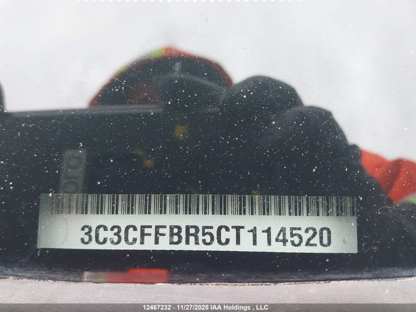 2012 Fiat 500 Sport VIN: 3C3CFFBR5CT114520 Lot: 12467232X