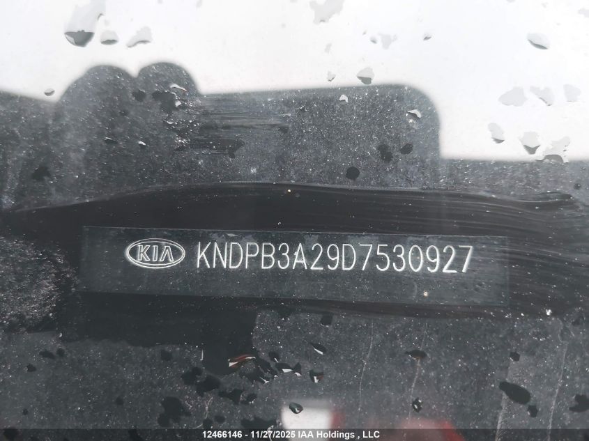 2013 Kia Sportage Lx VIN: KNDPB3A29D7530927 Lot: 12466146X