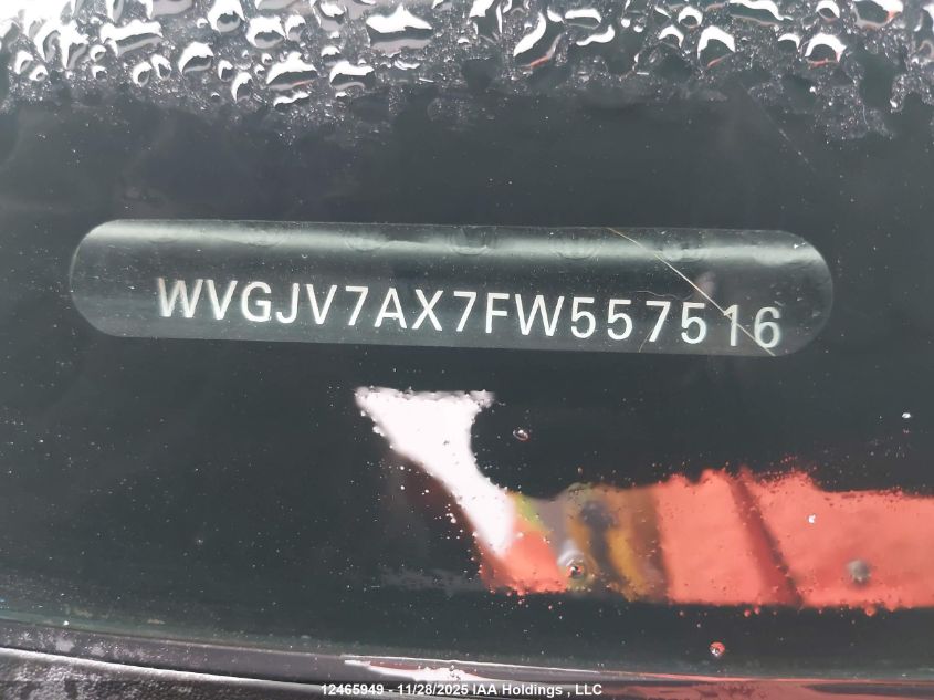 2015 Volkswagen Tiguan Comfortline/Highline/Special Edition/Trendline VIN: WVGJV7AX7FW557516 Lot: 12465949X