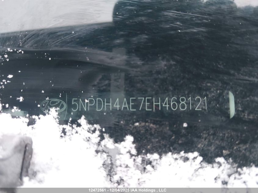 2014 Hyundai Elantra Gls VIN: 5NPDH4AE7EH468121 Lot: 12472561