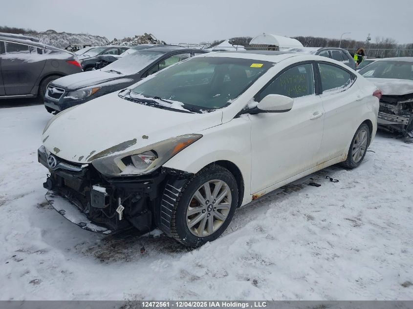 2014 Hyundai Elantra Gls VIN: 5NPDH4AE7EH468121 Lot: 12472561