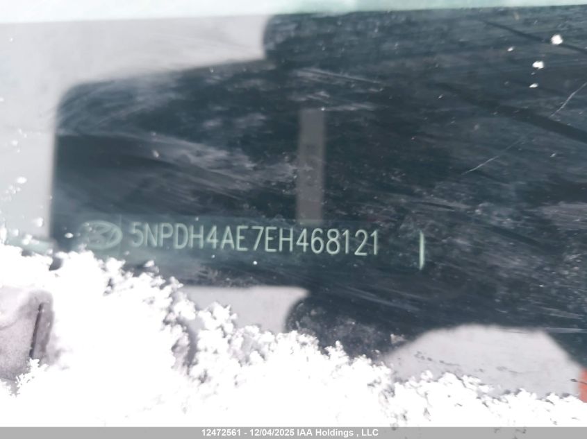 2014 Hyundai Elantra Gls VIN: 5NPDH4AE7EH468121 Lot: 12472561