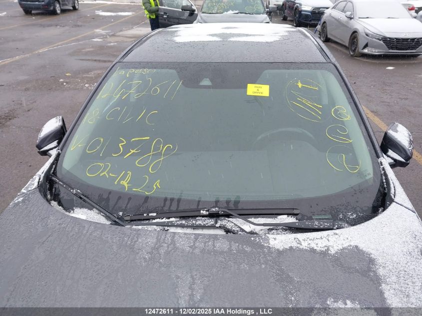 2018 Honda Civic Lx VIN: 2HGFC2F60JH013788 Lot: 12472611