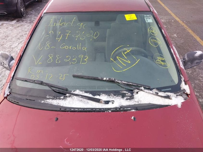 2008 Toyota Corolla VIN: 2T1BR32E08C882393 Lot: 12472620