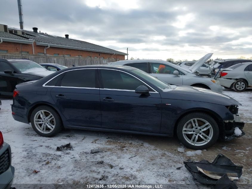 2018 Audi A4 2.0T Progressiv VIN: WAUENAF42JN011980 Lot: 12472635