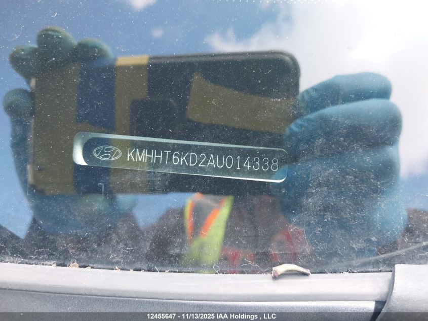 2010 Hyundai Genesis 2.0T VIN: KMHHT6KD2AU014338 Lot: 12455647X
