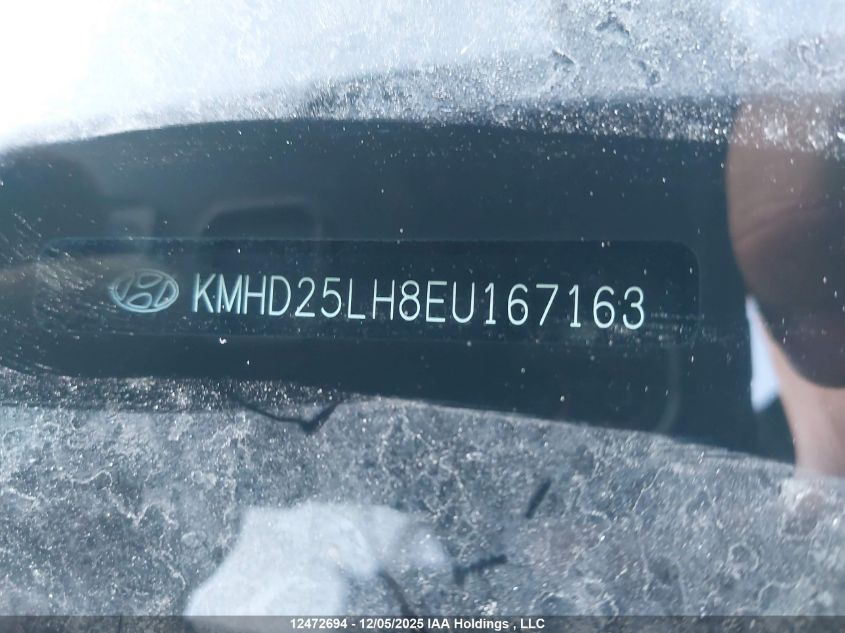 2014 Hyundai Elantra VIN: KMHD25LH8EU167163 Lot: 12472694