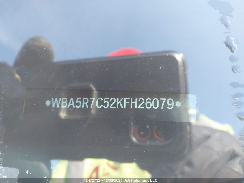 2019 BMW 330Xi VIN: WBA5R7C52KFH26079 Lot: 12472732