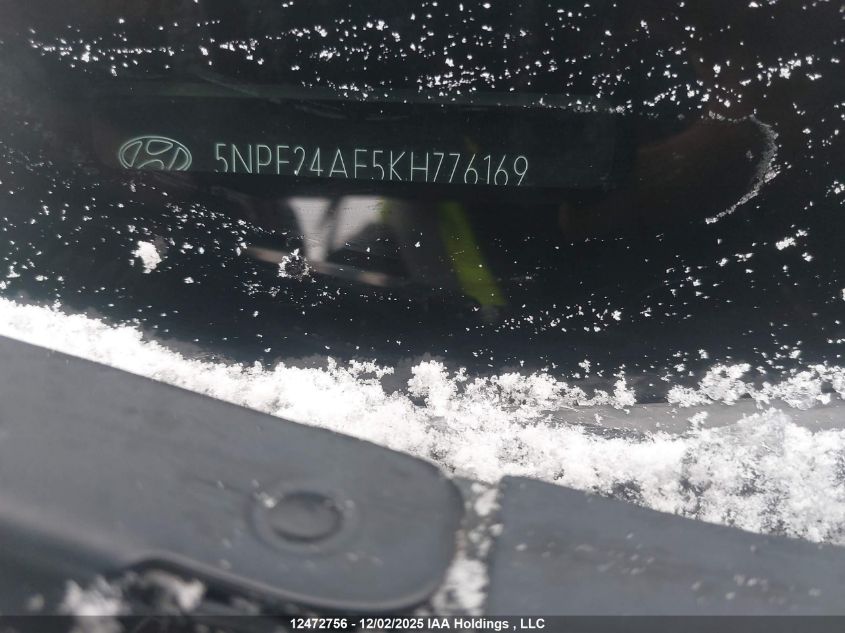 2019 Hyundai Sonata Essential VIN: 5NPE24AF5KH776169 Lot: 12472756