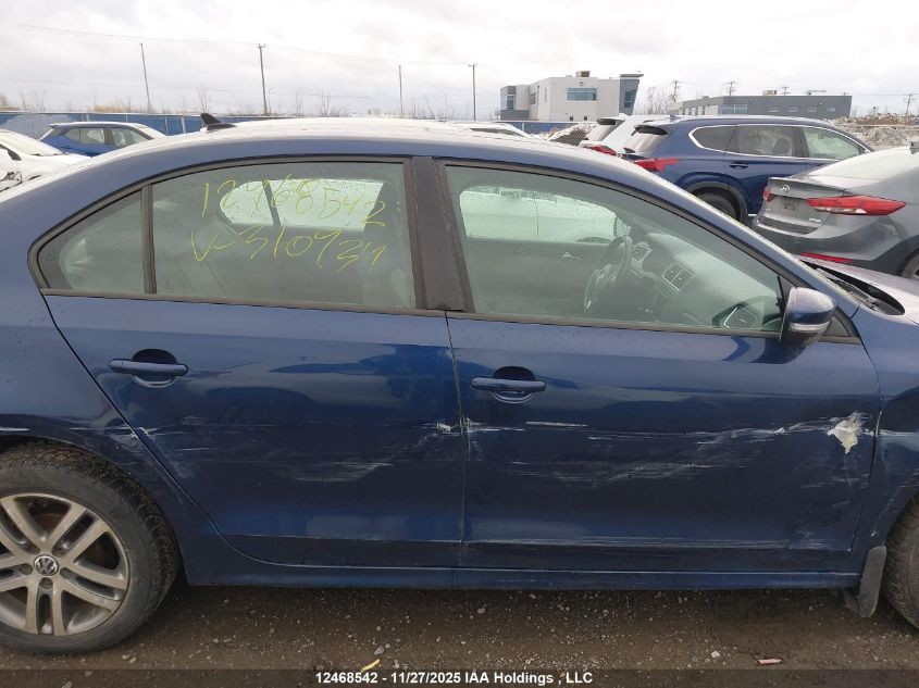 2012 Volkswagen Jetta 2.5L Se VIN: 3VWDP7AJ7CM310934 Lot: 12468542X