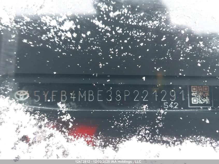 2025 Toyota Corolla Se/Xse VIN: 5YFB4MBE3SP221291 Lot: 12472812