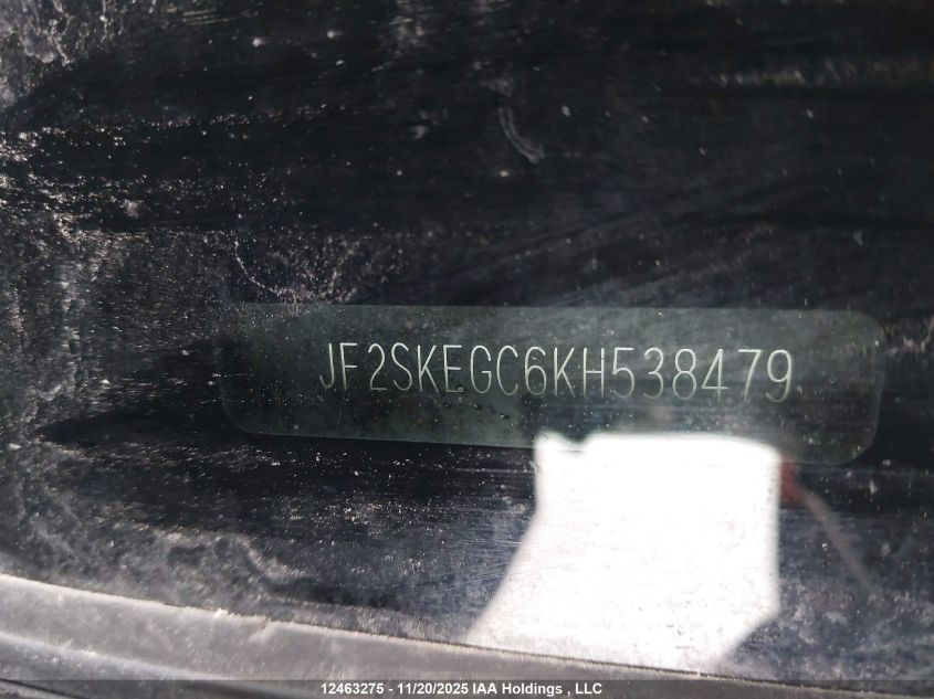 2019 Subaru Forester 2.5I Convenience/2.5I Touring VIN: JF2SKEGC6KH538479 Lot: 12463275X