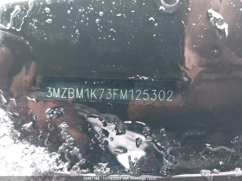 2015 Mazda Mazda3 Gx VIN: 3MZBM1K73FM125302 Lot: 12457166X