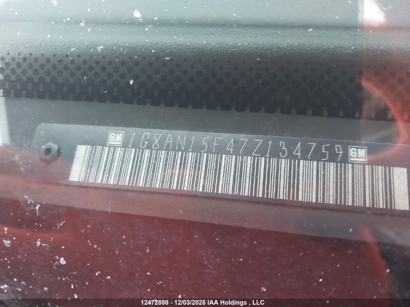 2007 Saturn Ion Level 2 VIN: 1G8AN15F47Z134759 Lot: 12472888