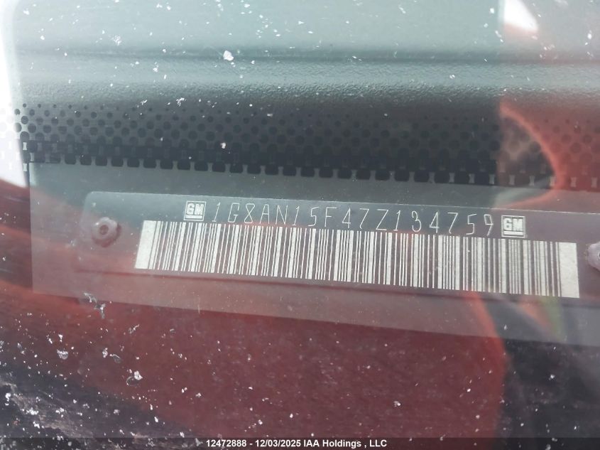 2007 Saturn Ion Level 2 VIN: 1G8AN15F47Z134759 Lot: 12472888