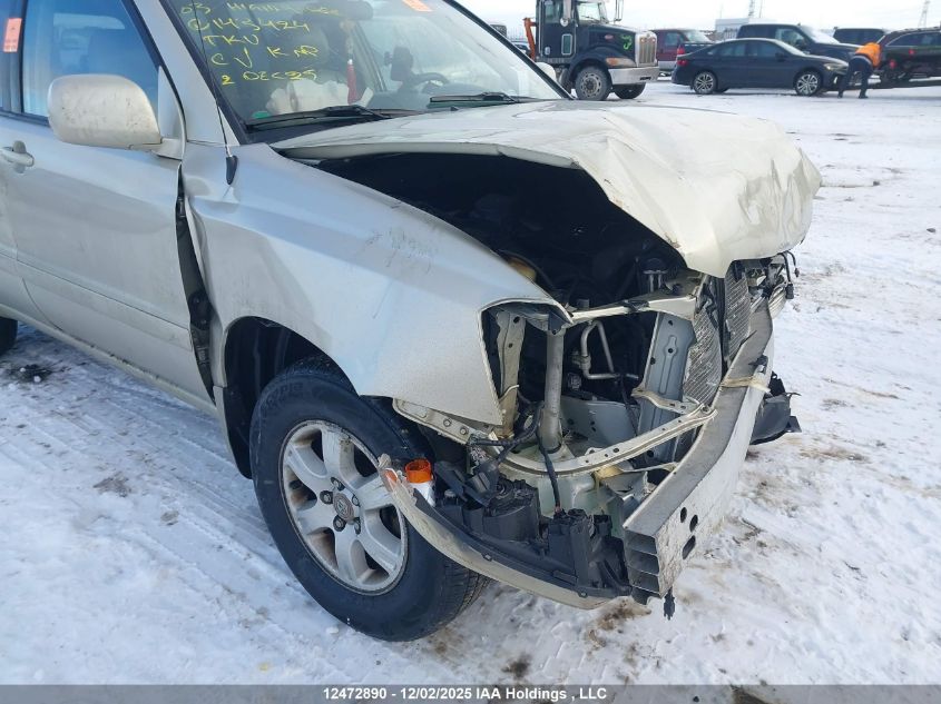 2003 Toyota Highlander Limited VIN: JTEHF21A230143424 Lot: 12472890