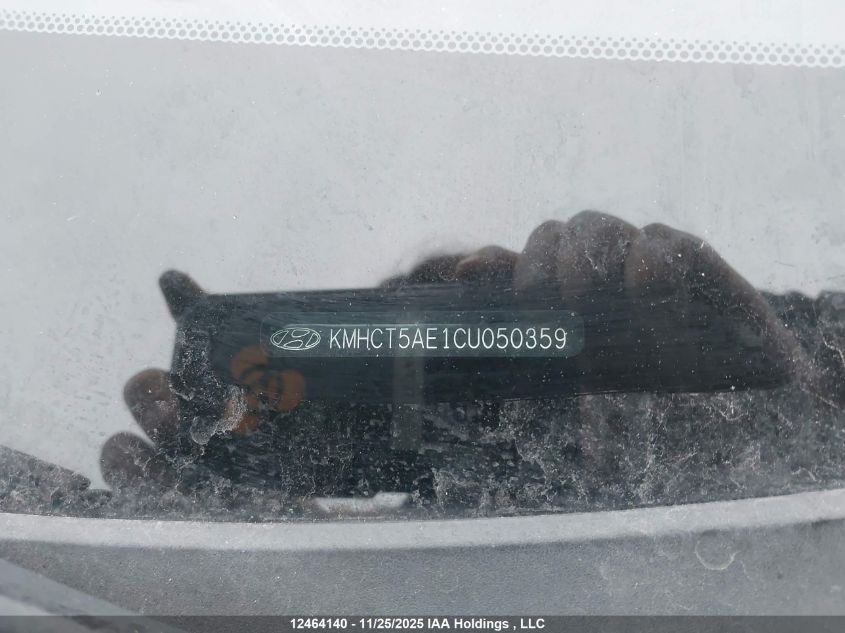 2012 Hyundai Accent Gl VIN: KMHCT5AE1CU050359 Lot: 12464140X