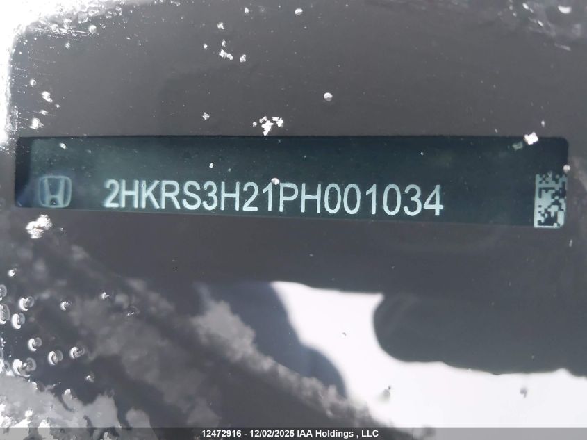2023 Honda Cr-V VIN: 2HKRS3H21PH001034 Lot: 12472916