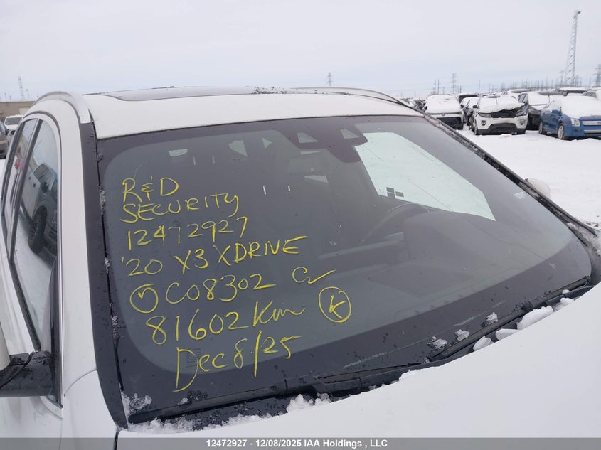 5UXTY5C02L9C08302 | 2020 BMW X3 xDrive30I