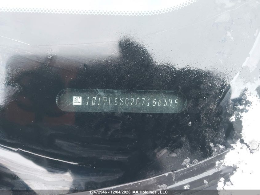 2012 Chevrolet Cruze Lt VIN: 1G1PF5SC2C7166395 Lot: 12472946