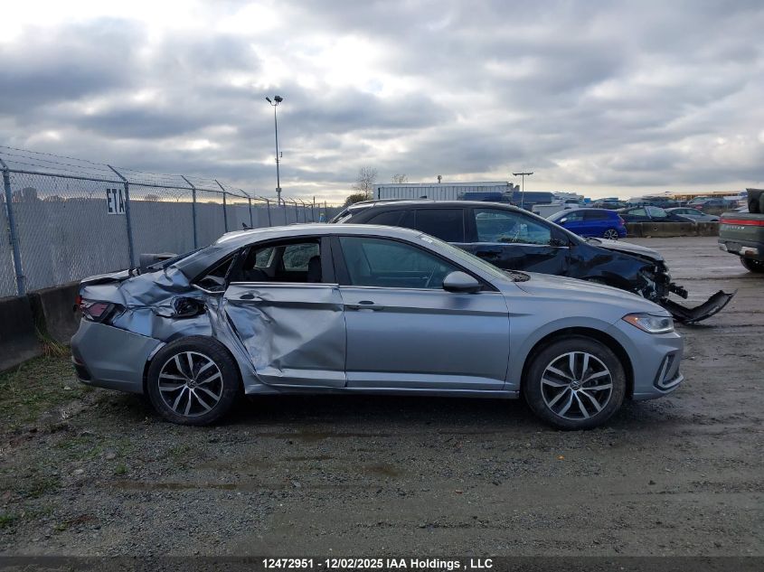 2025 Volkswagen Jetta Se VIN: 3VWEX7BU2SM070848 Lot: 12472951