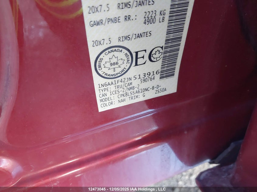 1N6AA1F42JN513916 2018 NISSAN TITAN photo no. 9