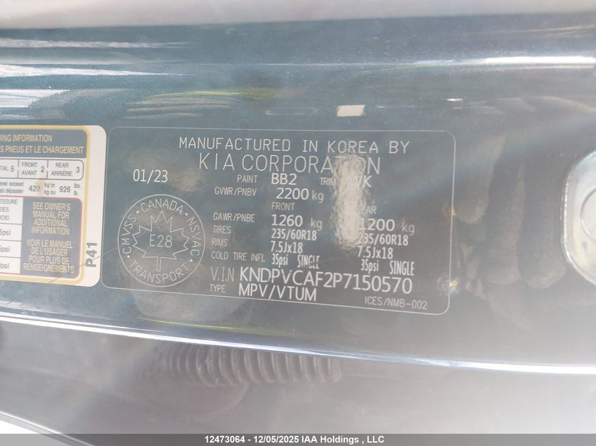 KNDPVCAF2P7150570 2023 KIA SPORTAGE photo no. 9