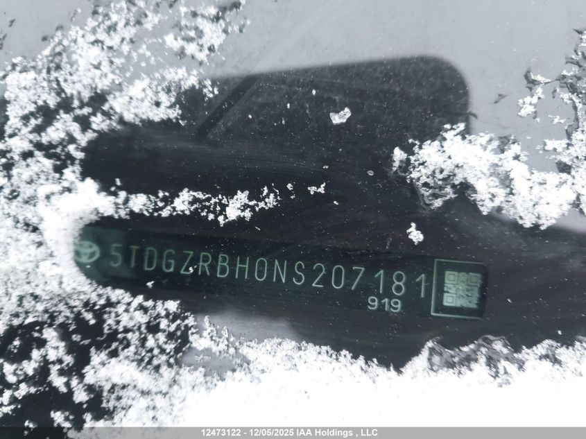 2022 Toyota Highlander Xle VIN: 5TDGZRBH0NS207181 Lot: 12473122