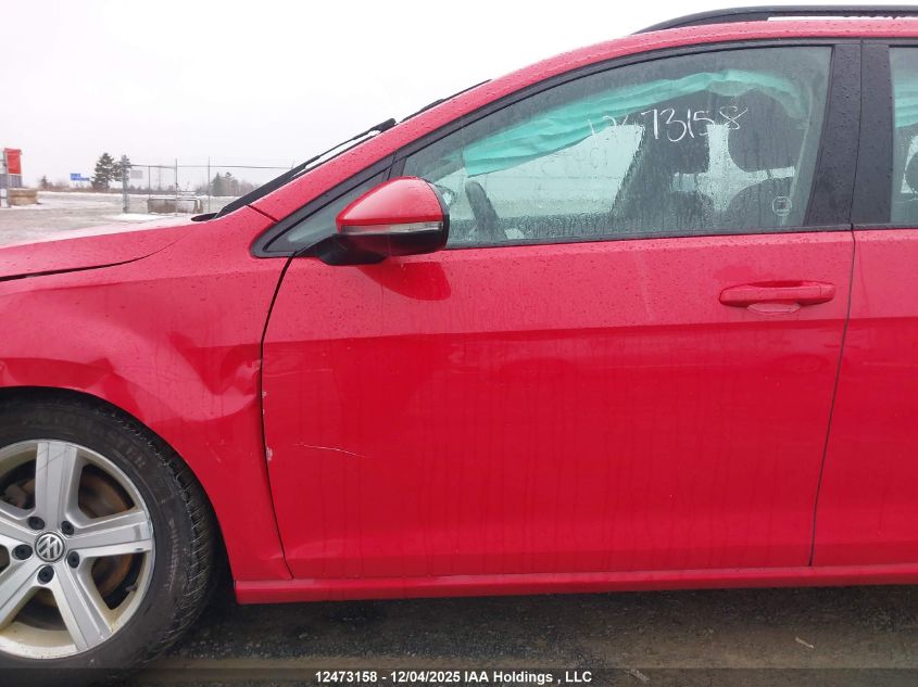 2019 Volkswagen Golf Sportwagen 1.8 Tsi Comfortline/1.8 Tsi Highline VIN: 3VW117AU8KM523632 Lot: 12473158