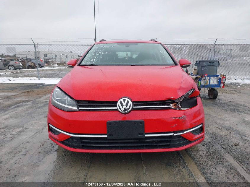 2019 Volkswagen Golf Sportwagen 1.8 Tsi Comfortline/1.8 Tsi Highline VIN: 3VW117AU8KM523632 Lot: 12473158