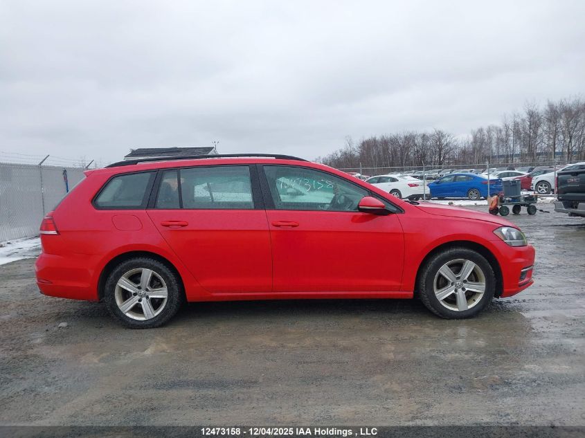 2019 Volkswagen Golf Sportwagen 1.8 Tsi Comfortline/1.8 Tsi Highline VIN: 3VW117AU8KM523632 Lot: 12473158
