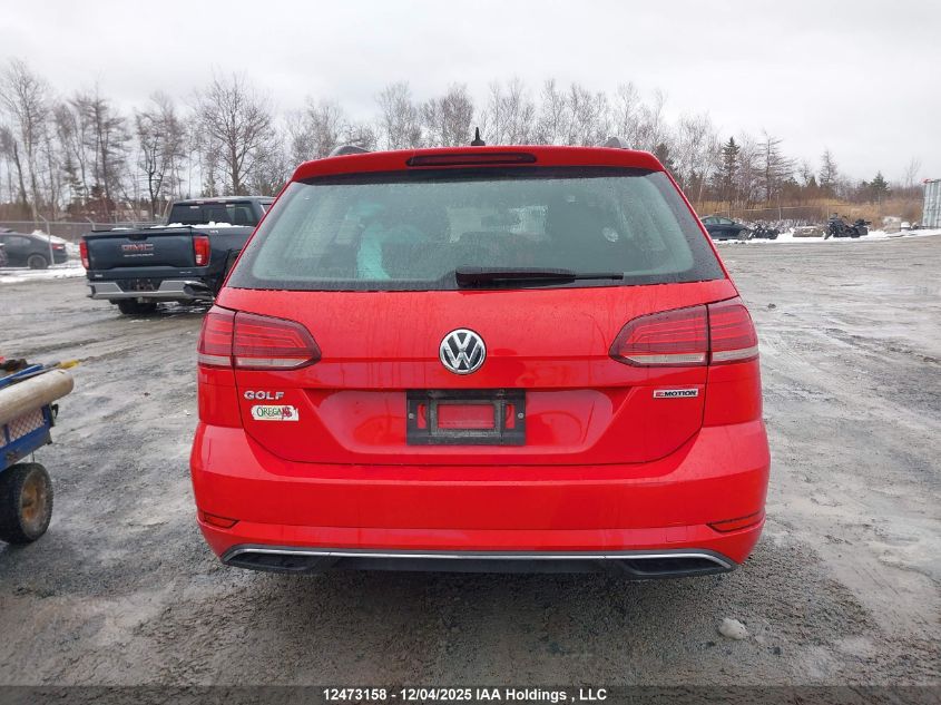 2019 Volkswagen Golf Sportwagen 1.8 Tsi Comfortline/1.8 Tsi Highline VIN: 3VW117AU8KM523632 Lot: 12473158